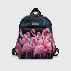 Детский рюкзак Стая розовых фламинго в темноте