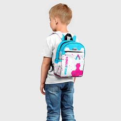 Детский рюкзак Apex Legends neon gradient style вертикально, цвет: 3D-принт — фото 2
