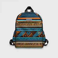 Детский рюкзак Этнический рисунок в горизонтальную полоску, цвет: 3D-принт