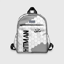 Детский рюкзак Hitman glitch на светлом фоне вертикально, цвет: 3D-принт