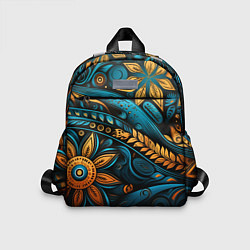 Детский рюкзак Узор с растительными элементами, цвет: 3D-принт