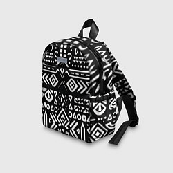 Детский рюкзак Черно-белый абстрактный паттерн, цвет: 3D-принт — фото 2