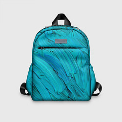 Детский рюкзак Голубая масляная краска, цвет: 3D-принт