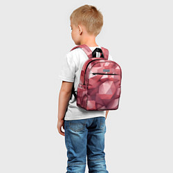 Детский рюкзак Розовые полигоны, цвет: 3D-принт — фото 2
