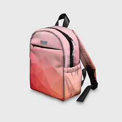 Детский рюкзак Абстракция с градиентом полигональная, цвет: 3D-принт — фото 2