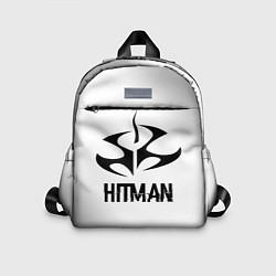Детский рюкзак Hitman glitch на светлом фоне, цвет: 3D-принт