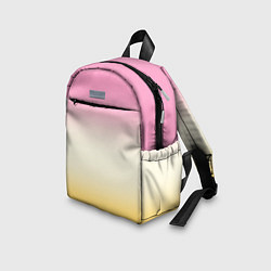Детский рюкзак Розовый бежевый желтый градиент, цвет: 3D-принт — фото 2