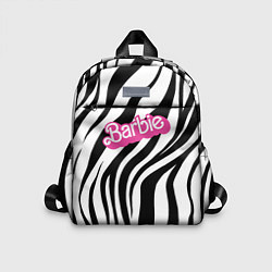 Детский рюкзак Ретро Барби - паттерн полосок зебры, цвет: 3D-принт