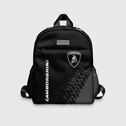 Детский рюкзак Lamborghini speed на темном фоне со следами шин ве