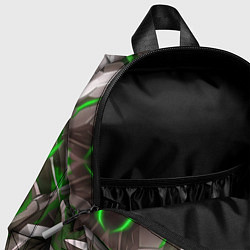 Детский рюкзак Зелёная киберпанк броня, цвет: 3D-принт — фото 2