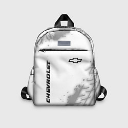 Детский рюкзак Chevrolet speed на светлом фоне со следами шин вер, цвет: 3D-принт
