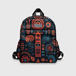 Детский рюкзак Абстрактный паттерн в славянской стилистике, цвет: 3D-принт