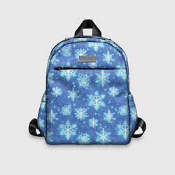 Детский рюкзак Pattern with bright snowflakes, цвет: 3D-принт
