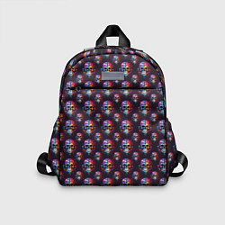 Детский рюкзак Череп покрытый стекающей краской паттерн, цвет: 3D-принт
