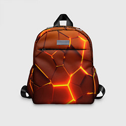 Детский рюкзак Плиты абстрактные огненные, цвет: 3D-принт