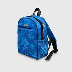 Детский рюкзак Голубые снежинки, цвет: 3D-принт — фото 2