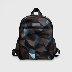 Детский рюкзак Черная геометрическая абстракция - объемные грани