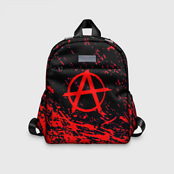 Детский рюкзак Анархия красные абстрактные краски, цвет: 3D-принт