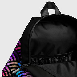 Детский рюкзак Чёрный берег и рябь на волнах, цвет: 3D-принт — фото 2