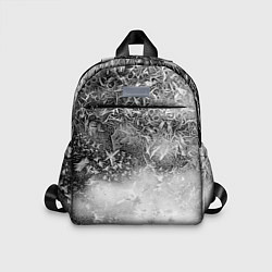 Детский рюкзак Серый лёд и снежинки, цвет: 3D-принт