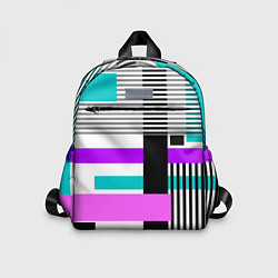 Детский рюкзак Геометрический узор в стиле пэчворк, цвет: 3D-принт