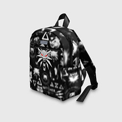 Детский рюкзак Ведьмак логотипы серые, цвет: 3D-принт — фото 2