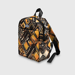 Детский рюкзак Жёлтые ромбы и линии, цвет: 3D-принт — фото 2