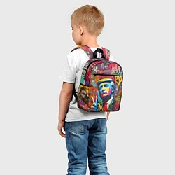 Детский рюкзак Дональд Трамп - граффити - нейросеть, цвет: 3D-принт — фото 2