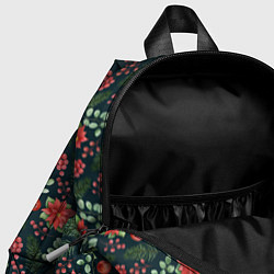 Детский рюкзак Новогодние цветы, цвет: 3D-принт — фото 2