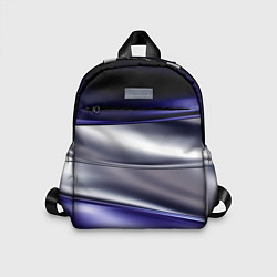 Детский рюкзак Белая абстракция на фиолетовом, цвет: 3D-принт