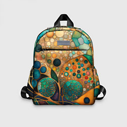 Детский рюкзак Вдохновение Климтом - изумрудная абстракция с круг, цвет: 3D-принт