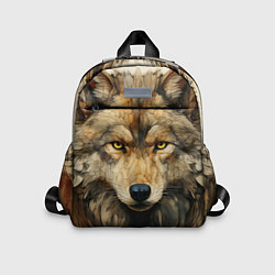 Детский рюкзак Волк в стиле диаграмм Давинчи, цвет: 3D-принт