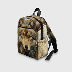 Детский рюкзак Волк в стиле диаграмм Давинчи, цвет: 3D-принт — фото 2