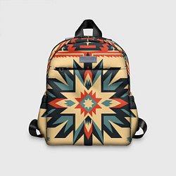 Детский рюкзак Орнамент в стиле американских индейцев, цвет: 3D-принт