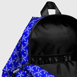 Детский рюкзак Паттерн снежинки синий, цвет: 3D-принт — фото 2