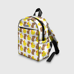 Детский рюкзак Капибара с желтой уткой, цвет: 3D-принт — фото 2