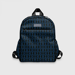 Детский рюкзак Узоры чёрно-синий паттерн