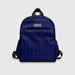 Детский рюкзак Чёрно-синий узоры, цвет: 3D-принт