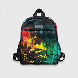 Детский рюкзак Яркие разноцветные абстрактные листья, цвет: 3D-принт