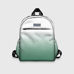 Детский рюкзак Туманный градиент бело-зелёный, цвет: 3D-принт
