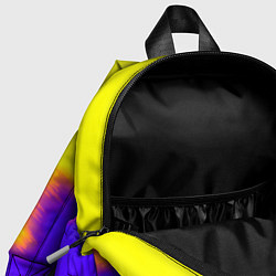 Детский рюкзак НБА баскетбол краски неоновые желтые, цвет: 3D-принт — фото 2