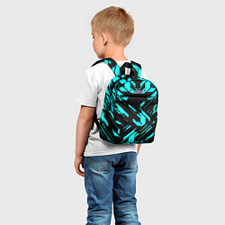 Детский рюкзак Айзек стиль неоновый броня, цвет: 3D-принт — фото 2