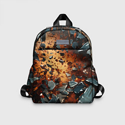 Детский рюкзак Летящие камни и взрыв, цвет: 3D-принт