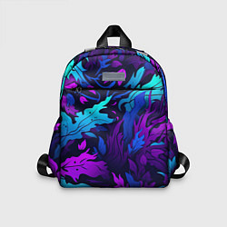 Детский рюкзак Абстрактный камуфляж в кислотных абстрактных пятна, цвет: 3D-принт