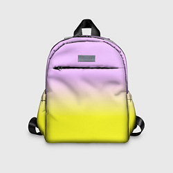 Детский рюкзак Бледно-розовый и ярко-желтый градиент, цвет: 3D-принт