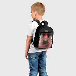 Детский рюкзак Красный скелет в дыму, цвет: 3D-принт — фото 2