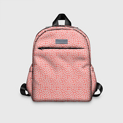 Детский рюкзак Оранжево-розовый светлый пятнистый паттерн, цвет: 3D-принт