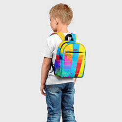 Детский рюкзак Цветная абстракция - поп арт, цвет: 3D-принт — фото 2