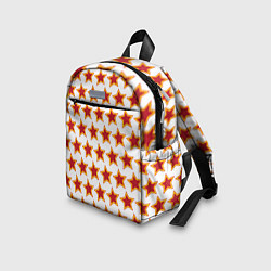 Детский рюкзак Красные звезды с контуром, цвет: 3D-принт — фото 2