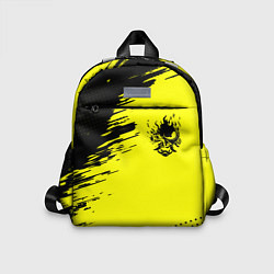 Детский рюкзак Cyberpunk 2077 краски на чёрном, цвет: 3D-принт